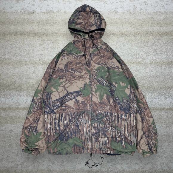 Realtree Other - Vintage Realtree Hunting Camo Windbreaker Jacket Waterproof Full Zip Walls 90s